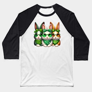 St Patricks Day Trio of Rabbits Baseball T-Shirt